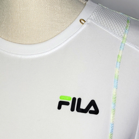 FILA SPORT ▪︎ WOMEN'S WHITE ATHLETIC TOP ▪︎ SIZE M - Picture 5 of 9